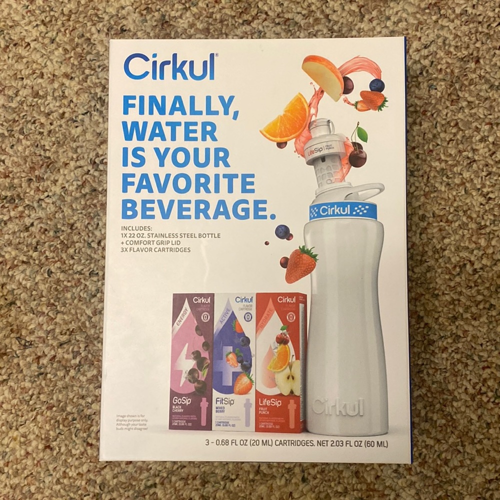 Cirkul Stainless Steel Water Bottle With Flavors